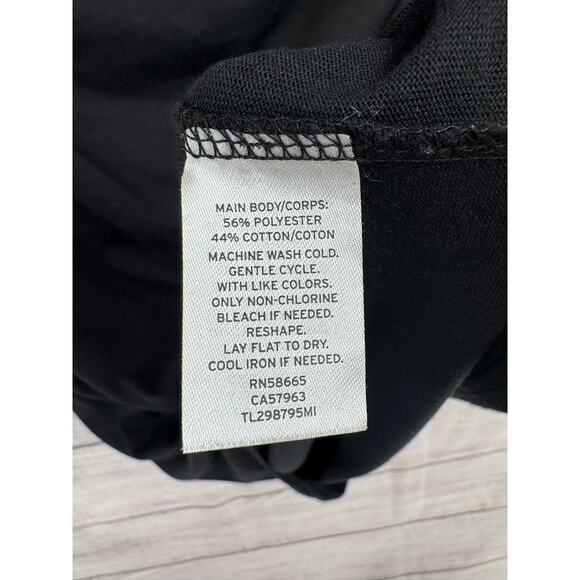 Leith Ruched Bodycon Dress Womens Small Black Long Sleeve Shirt Dress - Picture 6 of 8